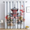 zcwl Japanisches Gebäude Vorhänge, Asiatisches Japan Verdunklungsvorhänge mit Ösen, Vorhang Blickdicht für Wohnzimmer Schlafzimmer Dekoration, Gardinen mit Muster, 2er Set, 245 x 140 cm (HöhexBreite)