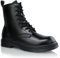 Cultz Essential 8 Eyelet Stiefeletten mit Reißverschluss Combat Boots Damen Stiefel BLACK SMOOTH2 42
