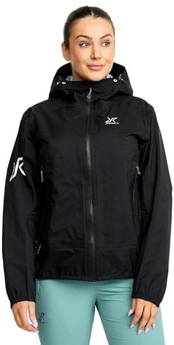 RevolutionRace Arcade 3L Lightweight Jacket für Damen, Wasserdichte Jacke, Packbare Windjacke für Wanderungen und Outdoor-Aktivitäten, Black, L