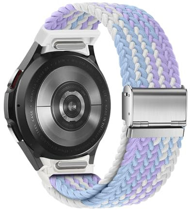 SimpleThings One-Click No Gap Flechtarmband Kompatibel Mit Samsung Galaxy Watch 7/6/5/4 (40mm 44mm)/5 pro 45mm/ 6 4 Classic (47mm 43mm/42mm 46mm) für Männer und Frauen
