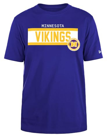 Minnesota Vikings Unisex NFL Regular T-Shirt High Density Ink Screenprint Front Graphic Minnesota Vikings Original Team Color T-Shirt