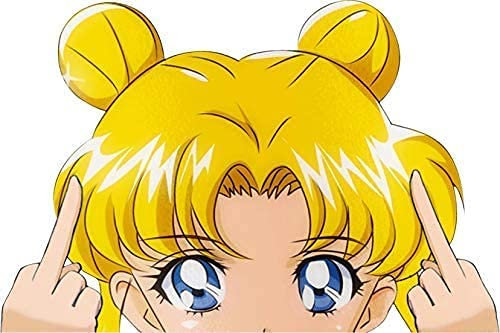 Autoaufkleber Anime Autoaufkleber Sailor Moon Peeker Autoaufkleber Wasserdichter Aufkleber 15 * 15 cm