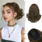 BARSDAR Pferdeschwanz Haarteil mit Kordelzug, 25cm Kurzes Wellige Ponytail Extension Mittel Braun für Damen Synthetisch Comb Clip in Pferdeschwanz Haarteile Zopf Haar Extension - Mittelbraun Gemischt