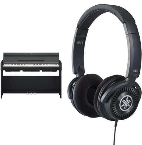 Yamaha ARIUS YDP-S35 Digital Piano - Modern and Stylish Home Piano for Hobbyists in Black bundled with HPH-150 Headphones