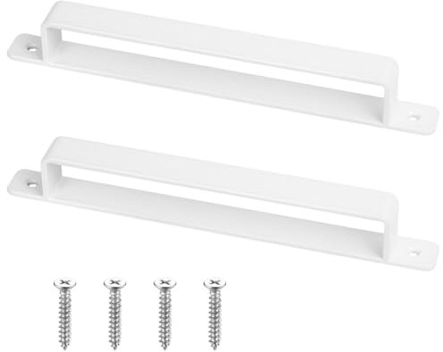 2 Pcs Tirador Puerta Corredera, Tirador Puerta Exterior, Tiradores de Puerta de Granero, Manillas Puertas Interior, Tiradores Puertas Correderas para Puerta de Armario Muebles(blanco,286mm)