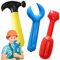 Set di 3 attrezzi gonfiabili per bambini, cacciavite gonfiabile, martello gonfiabile, chiave gonfiabile