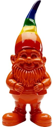 KARE Design Deco Figurine Gnome Rainbow, Orange, Modern, Statue, Gift Idea, Decorative Accessories, Room Decor, Decoration for Living Room, Bedroom, Office, 46x18x15cm