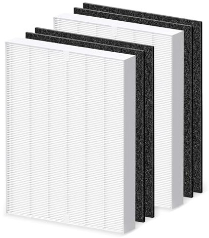 MOGUIMAXReplacement Filter Compatible for Coway Airmega AP-1512HH and Airmega 200M Series Air Purifiers, True HEPA Filter and Actived Carbon Filter Set