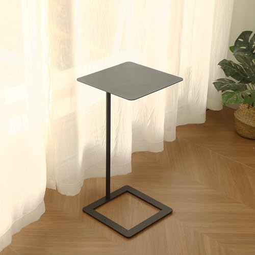 CFLNHMSY Wohnzimmer Couchtisch, Balkon Eisen Beistelltisch, Eisenstruktur, stark belastbar(Black,22 * 22 * 70cm)