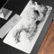 ShangShengzi Ink Drawing Dragon Gaming Mouse Pad 47.2x23.6x0.08 inch Large Mouse Mat XL Extended Desk Mat Washable Keyboard Mousepad Big Desk Pad with Non-Slip Base and Stitched Edge for Office/Gamer
