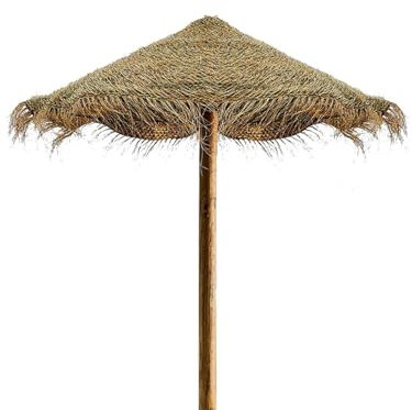 Jardin202 - Sombrilla de Brezo o Esparto para Exteriores – Sombrilla Redondo para Playa, Porches y Piscina | Grande (Esparto)