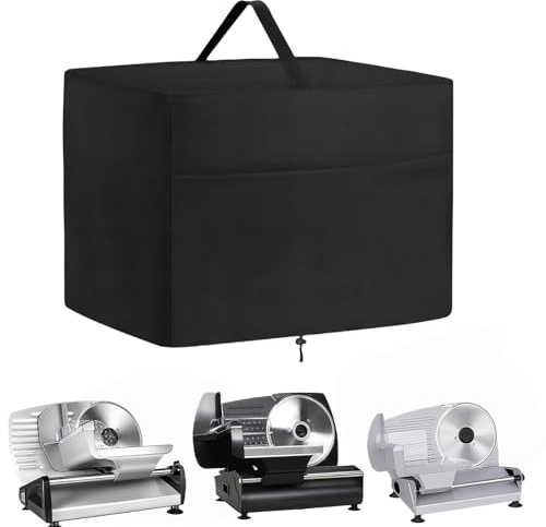 Meat Slicer Cover for Home, Dust Covers for Kitchen Appliances, Elastic Oxford Cloth Water Proof Meat Cutter Covers for Deli Silcer Compatible with Commercial Meat Slicers 15 L x 11 W x 11 H
