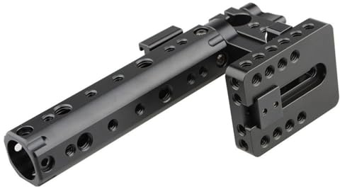 Cheese Top Handle DSLR Handle With Plate 15mm Rod Clamp Cold Shoe Mount 1/10.2 cm & 3/20.3 cm Holes For Camera Microphone Holder