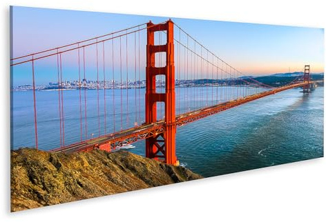 islandburner Bild auf Leinwand Golden Gate Bridge San Francisco Kalifornien Usa Wandbild Poster Kunstdruck Bilder