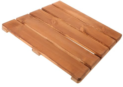 JOINPAYA Holzduschmatte für Sauna und Außenbereich 40cm rutschfest