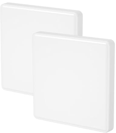 TBCDS 4 Pièces Cache Prise Electrique, Cache Prise, Cache Prise Murale et Bébé, Pour Prises Ou Interrupteurs Non Utilisés, Cache Interrupteur Mural (8,6 x 8,6 cm) (Blanc)