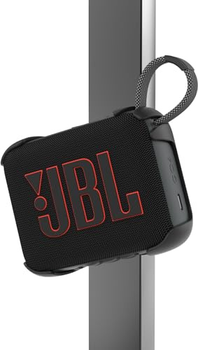 TIUIHU Magnetic Case Compatible with JBL GO 4 Bluetooth Speaker, 3-in-1 Mount with Removable Anti-Slip Strap for Golf Cart, Pole, Bicycle, Motorcycle, RV, ATV, Ultra-Portable Speaker Cover Accessories