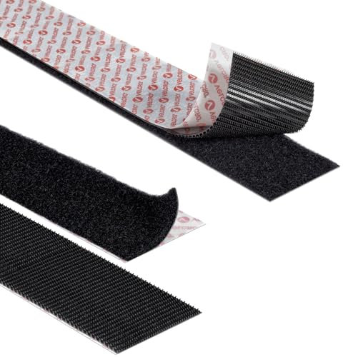 Bande Velcro PS51/PS52 ULTRAMATE® - Auto-adhésive solide et industrielle - Noir - Résistante, noir, 1Metre