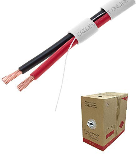 500FT Speaker Wire 16AWG 16/2 CL2 in Wall OFC Oxygen-Free Copper Bulk Audio Cable 2 Conductors (500ft, 16/2)