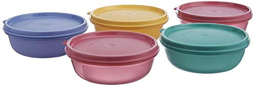 Tupin Tupperware Buddy Bowl Set, 300ml, Set of 5 (Color May Vary)