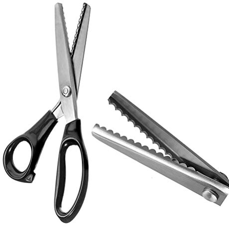 Zackenschere, Profi-Griff, Edelstahl, Schneiderschere, Nähen, Handwerk, Komfortgriff, gezahnt, gewellt, für Stoff, Schneider, Nähen, Kunst Handwerk, Schneider Scalloped 3mm