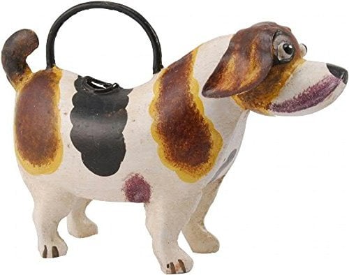 Klocke Dekorationsbedarf Witzige & Sommerliche Tier Gießkanne - Große Auswahl - Handbemalt - Garten Gießkanne & Dekoelement zugleich - Metall/Metallgießkanne (Hund - Höhe 27cm)