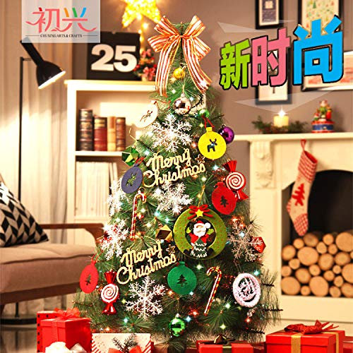 wangxiaoao456 1.5M Misto Aghi Albero di Natale con Decorazioni Crittografia 1.8M/ 2.1M / 2.4M Cerimonia di Natale 1,5 M Set di Aghi di Pino Misto