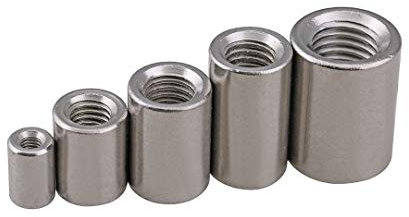 XIZONLIN M4*φ8*10 Rundmuffe - Gewindemuffen Rund - Verbindungsmuffen Edelstahl