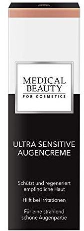MEDICAL BEAUTY® Ultra Sensitive Augencreme | wirkt gegen Augenringe & Tränensäcke | beruhigt schützt & regeneriert sensible Haut | spendet optimal Feuchtigkeit | 15 ml