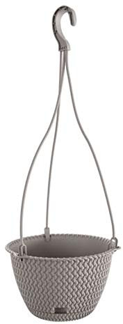 PROSPERPLAST Round Pot 4,8L Hanging Round SPLOFY Plastique WS Gray, 27 X 16,6 CM