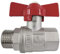Übergangskugelhahn PN 25 DN 32-1 1/4 IG-AG Alu Flügelgriff ohne Entleerung eignet sich perfekt für Installation in den Bereichen Trinkwasser, Heizung und Industrie