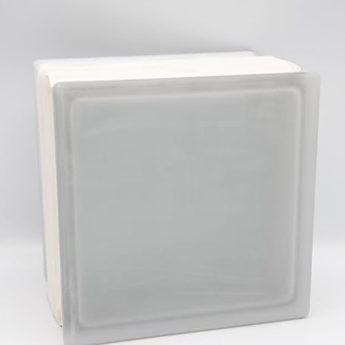 Fuchs Design THERMO BLOCK Plus, 3x Glasbaustein Riva weiß, 19x19x13,5cm, 2-seitig satiniert, Wärmedämmung: Ug 0,8