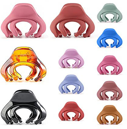 FITDON 4PCS grandes Pinces à Cheveux en forme de pieuvre & 8PCS Pinces à Griffes de Cheveux Petites Clips Cheveux Barettes pour femmes et filles