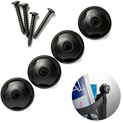 040Parts Gepäck-Netz Aufbewahrungs-Netz Halterung kompatibel mit VW T5 T6 Multivan, California, Beach, Caravelle Kunststoffhalter Klebehalterung für Aufbewahrungsnetz
