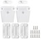 LBB-Parts Cooler Hinge and Latch Set, 3 Hinges, 2 Latches, White, Unfinished, Door Mount