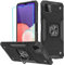 Samsung A22 5G Case, Samsung Galaxy A22 5G Case with HD Screen Protector,360°Military Grade Rotatable Kickstand Bumper [Shockproof] Protective Cover Cases for Samsung Galaxy A22 5G,Black