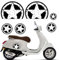 Reflektierender Motorrad-Aufkleber Für Piaggio Für Vespa GTS GTV LX LXV Sprint 50 150 200 250 300ie Wasserdichtes Roller-Aufkleber-Zubehör Schmücken (Color : Reflective1)