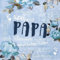 Miss Lovely Servietten Papa SUPERHELD Tisch-Dekoration Vatertag Herrentag Männertag Danke Papa Statement-Serviette in blau 20 Servietten