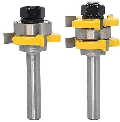 2 teile/satz Nut Und Feder Fräser Set 8mm Schaft Zunge Nut Gemeinsame Holz Schneiden Werkzeug