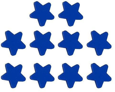 10 Pcs Door Knobs Cartoon Soft Rubber Knobs for Kids Cabinet Handles Cute Anti-Bump Drawer Knobs Star Shape Cupboard Handle Furniture Dresser Knobs for Children Wardrobe Closet (Dark Blue)