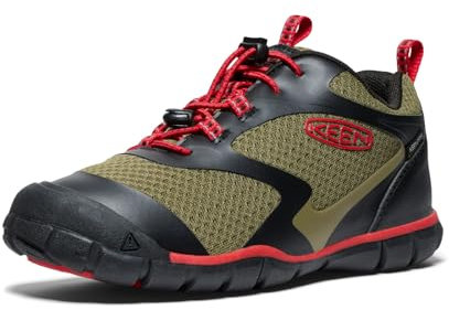 KEEN Tread Rover Wasserdicht Sneakers, Martini Olive/Red Carpet, 35 EU