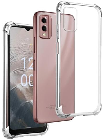 REY Cover in Gel TPU Anti-Shock per Nokia C32 4G - Nokia C22 4G, Morbido Silicone Custodie Protettivo Case, Anti-Scratch, Protettiva Sottile Back Cover