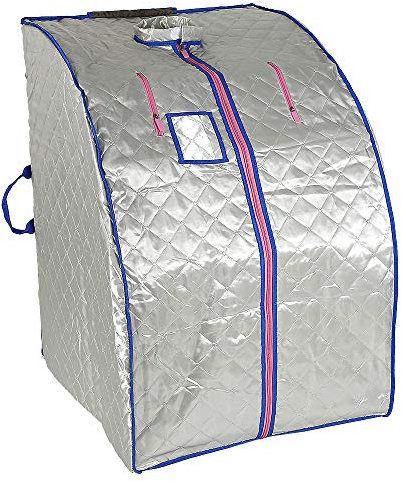 Sauna a infrarossi pieghevole cabina di calore Terapeutica Spa 1000W, Sauna a infrarossi 1 posto portatile,Tenda da sauna pieghevole isolante a quattro strati e generatore di vapore di sauna