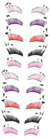 MAGICLULU Lot de 2 Faux Cils Créatifs Au Design Exagéré pour Femmes Confortables Et Robustes 5 Pièces