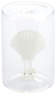 balvi Salzstreuer Atlantic Shell Farbe Weiß Handgemacht aus Borosilikatglas