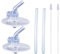 Lot de 2 Pailles de Rechange pour Bouteilles d'Eau - Tuyaux en Silicone, Brosses et Accessoires pour Biberons - Extensions Incluses