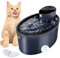 Fontaine à Eau Chat 2,5L - Detecteur de Mouvement, Batterie Rechargeable 4000mAh, Silencieux, Noir