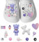 BSITSSS Shoe Decoration Charms, Cartoon Shoe Charm DIY Shoe Accessories PVC, (Purple)