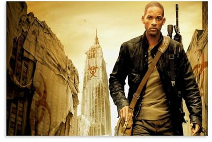 I Am Legend Movie Art Poster Dekorative Malerei Leinwand Wandkunst Wohnzimmer Poster Schlafzimmer Malerei,Wandkunst Bilddruck Moderne Familienzimmer Dekor 12x18inch(30x45cm)