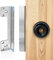 MOSECYOU Door Latch Guard Plate 7” with 1” Offset Cover, Satin Nickel, Outswing Door Security Protector Shield, Heavy Duty Version, Door Knob/Deadbolt Latch Protector Plate (1 Pack)